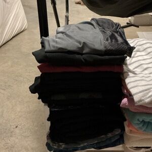 Black and Gray Athletic Bottoms - Unbranded